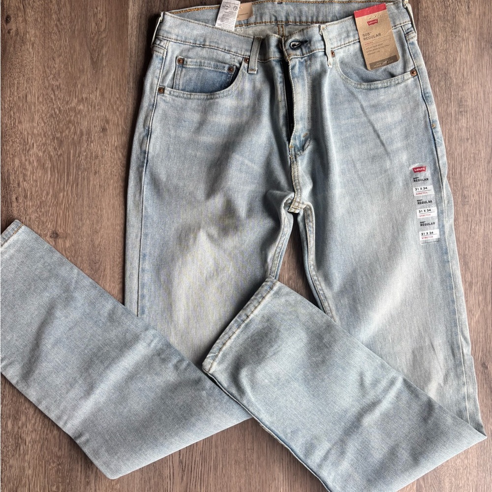 Levi's 505 Regular Stretch Straight Leg Jeans 31x34